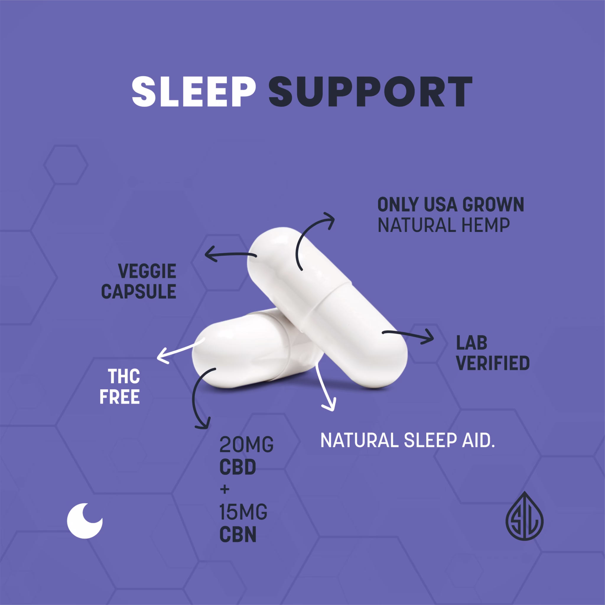 Simple Leaf | CBD + CBN Sleep Support Capsules - Image 2