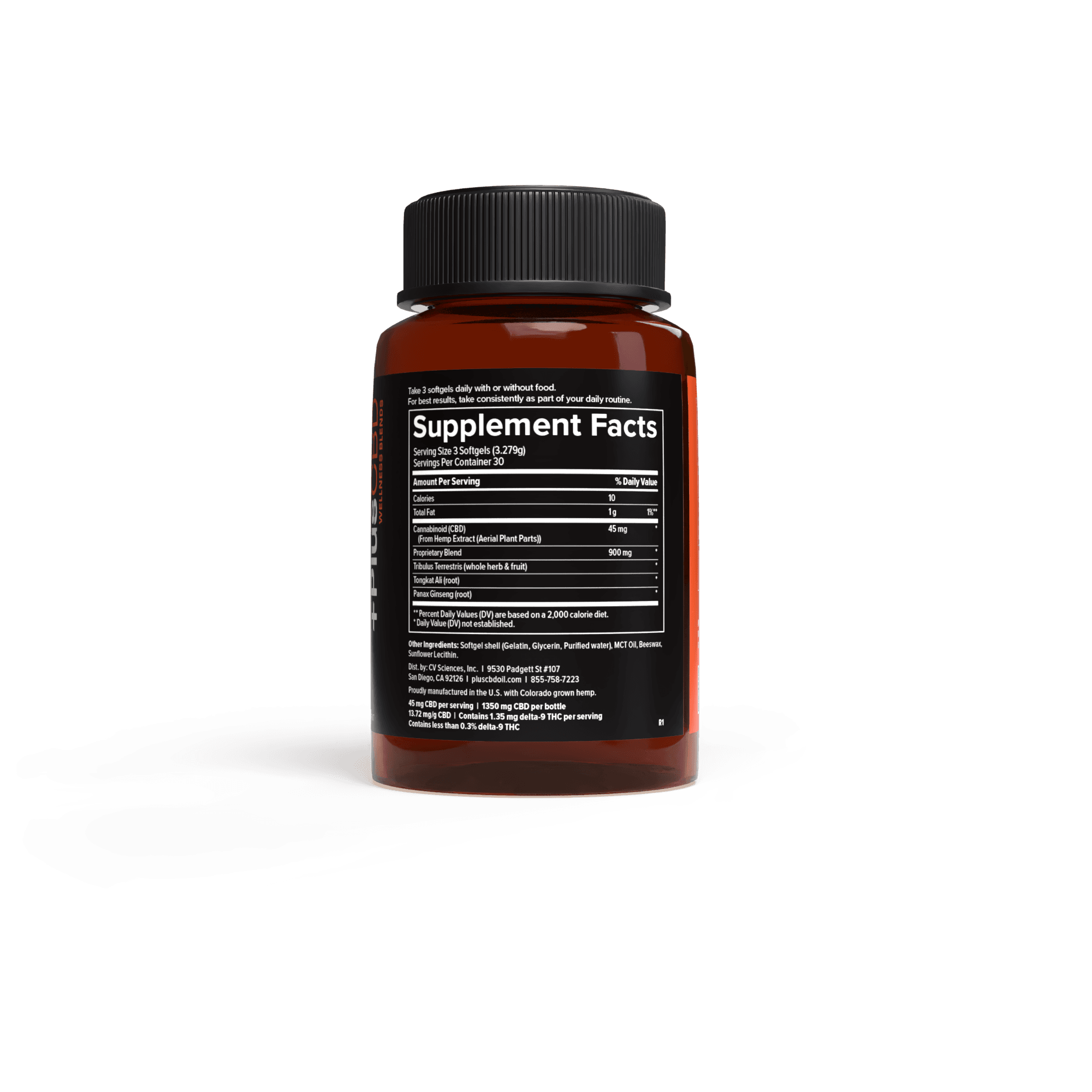 +PlusCBD | Ignite Men's Performance CBD Softgels - Image 2
