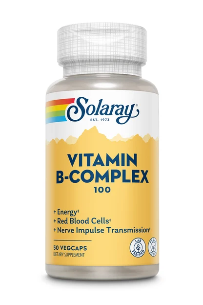 Solaray Vitamin B-Complex 100, 50 VegCaps