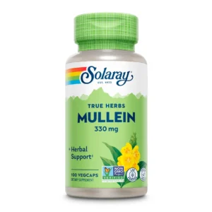 Solaray True Herbs Mullein Leaf 330 mg, 100 VegCaps