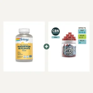 Wind-Down Duo: Solaray Magnesium Glycinate and Winewood & Maple CBN Star Berry Gummies